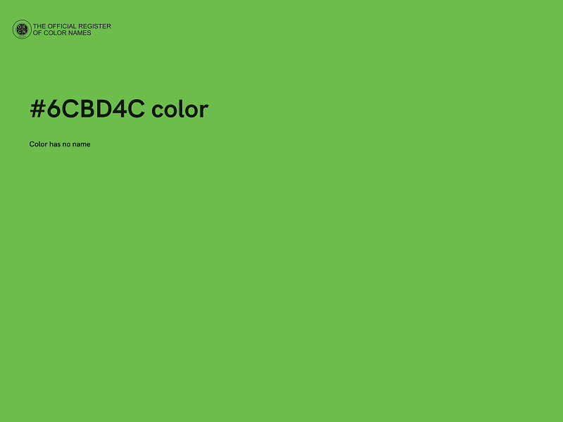 #6CBD4C color image