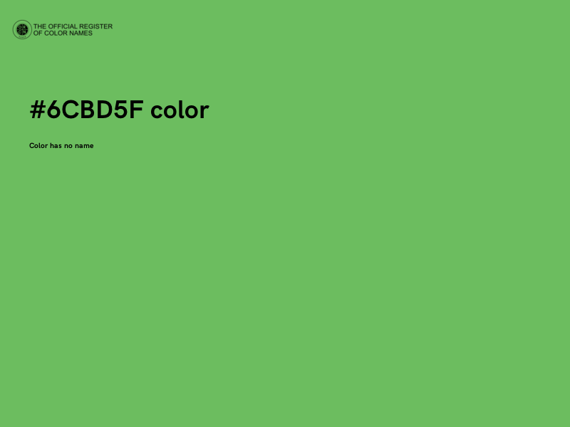 #6CBD5F color image