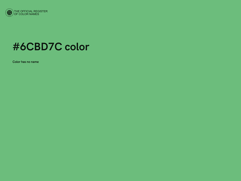 #6CBD7C color image