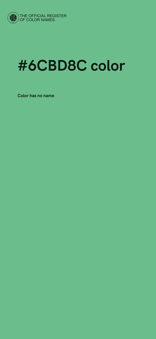 #6CBD8C color image
