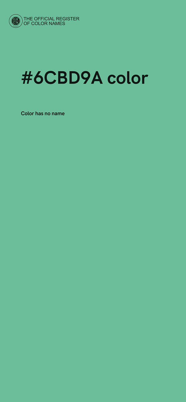 #6CBD9A color image