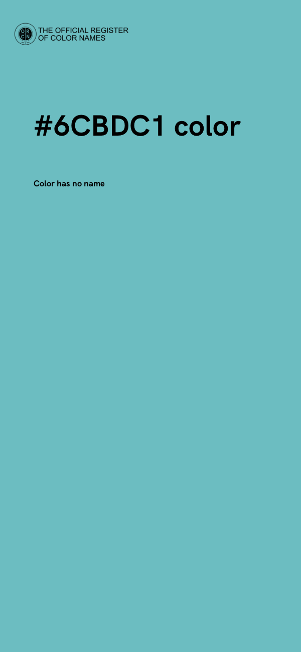 #6CBDC1 color image