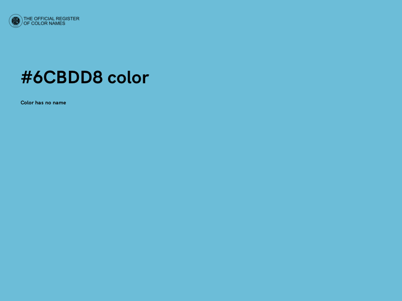 #6CBDD8 color image