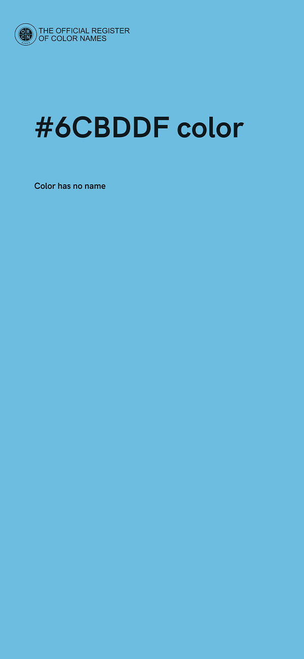 #6CBDDF color image