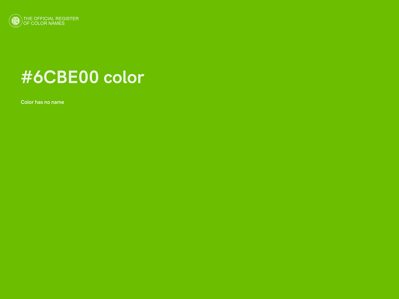 #6CBE00 color image