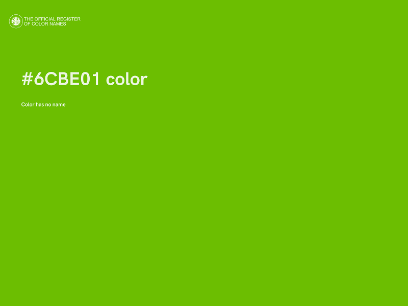 #6CBE01 color image