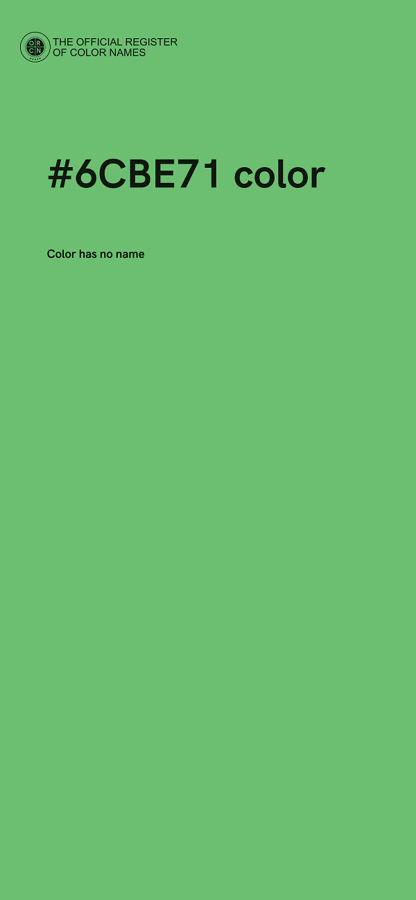 #6CBE71 color image