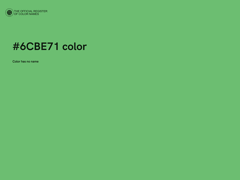 #6CBE71 color image