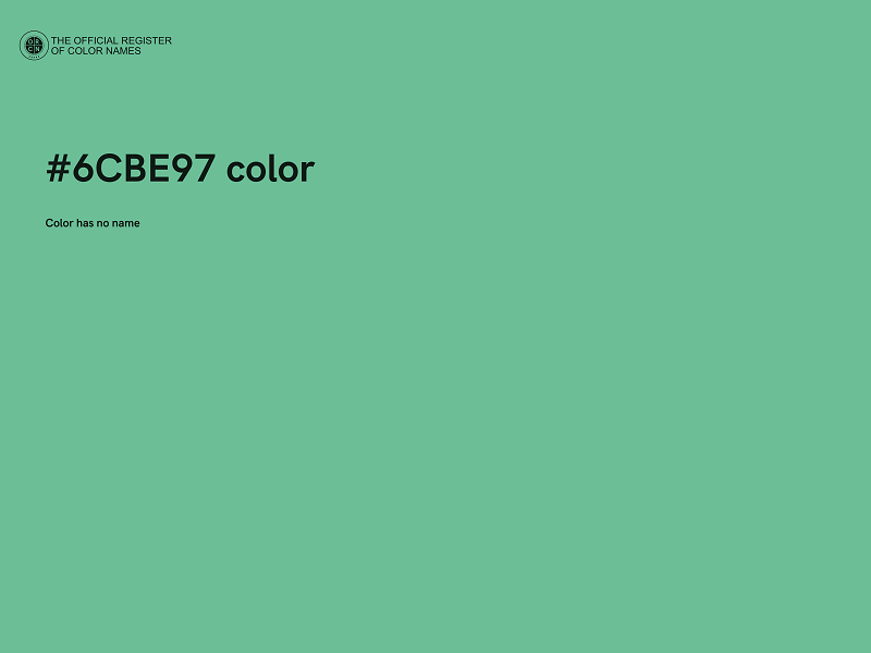 #6CBE97 color image