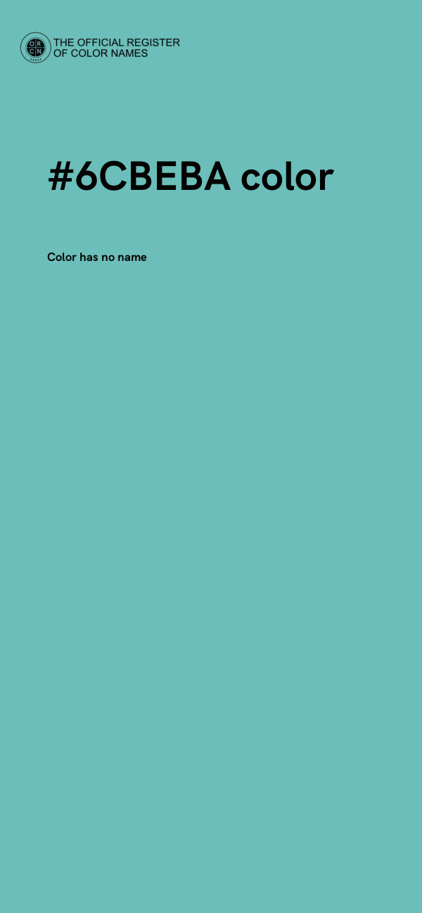 #6CBEBA color image