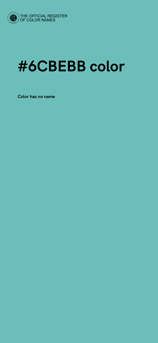#6CBEBB color image