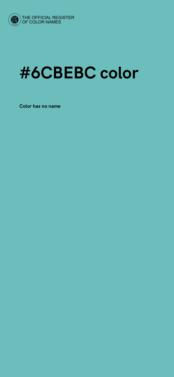 #6CBEBC color image