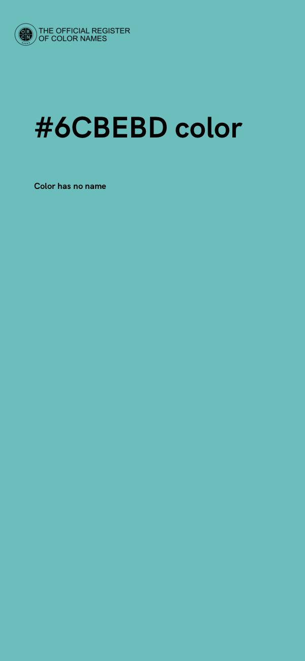 #6CBEBD color image