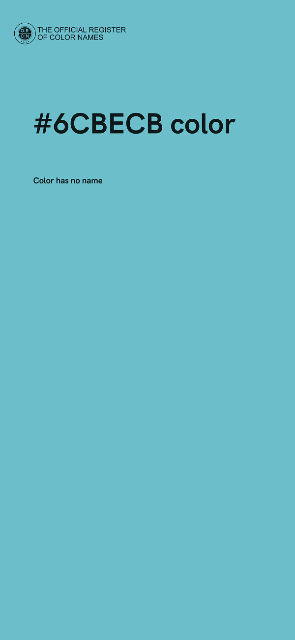 #6CBECB color image