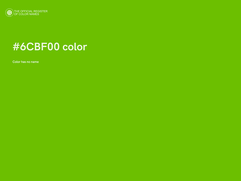 #6CBF00 color image