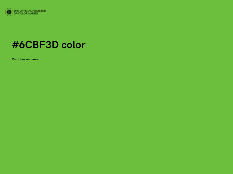 #6CBF3D color image