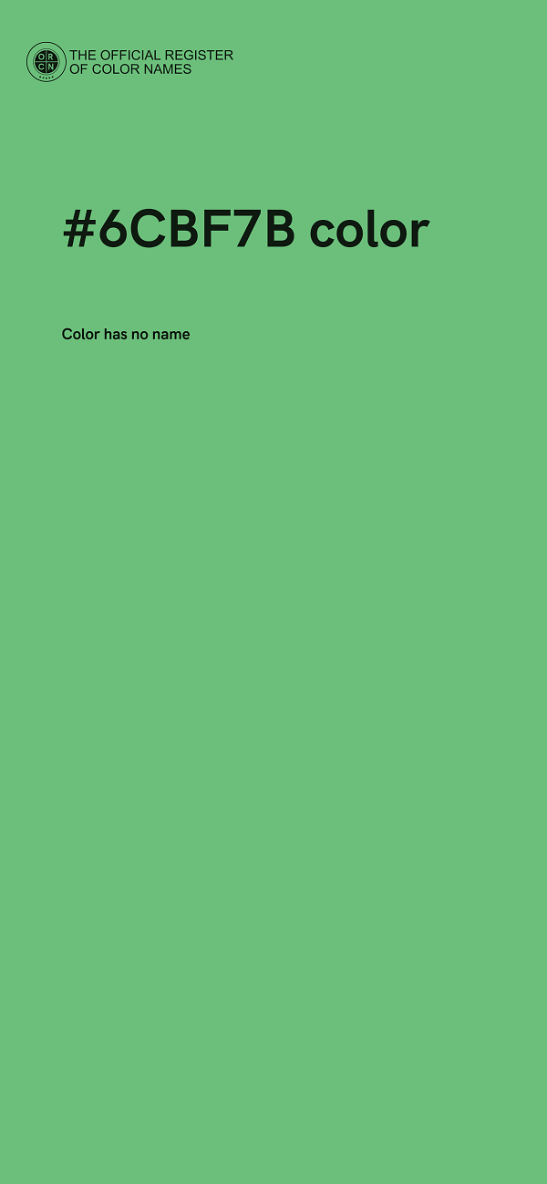 #6CBF7B color image