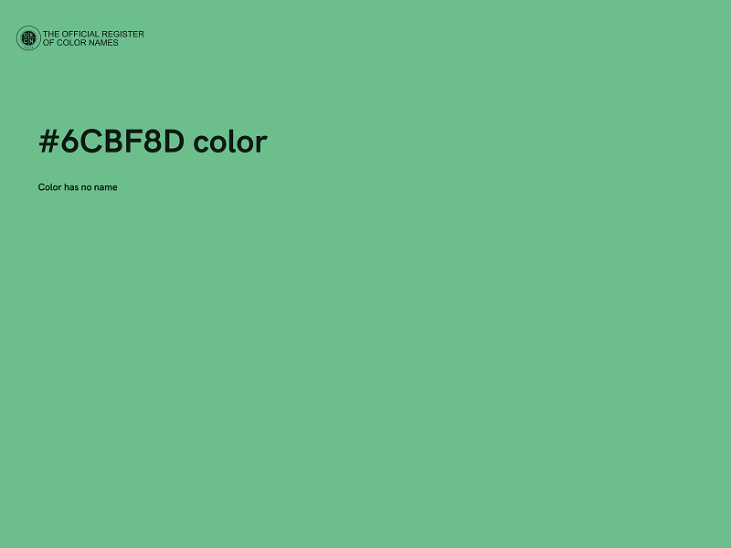 #6CBF8D color image