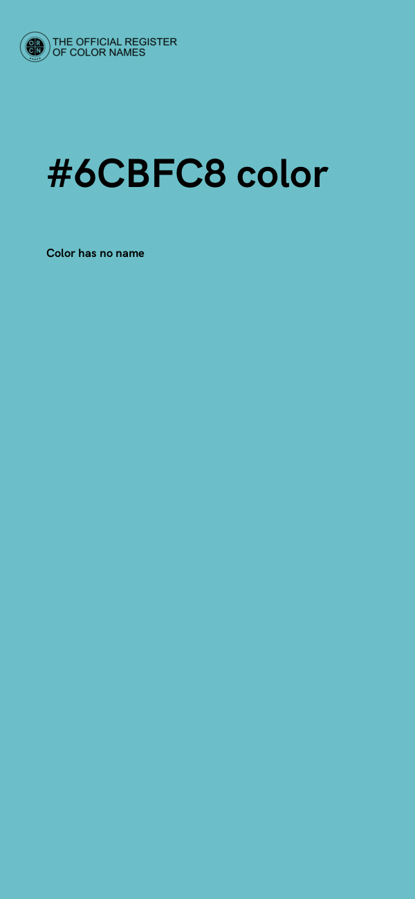 #6CBFC8 color image