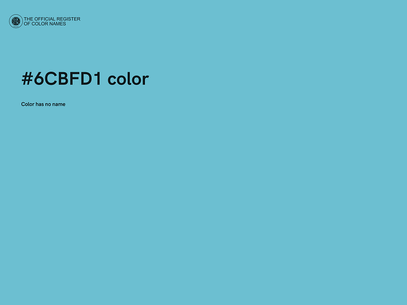 #6CBFD1 color image
