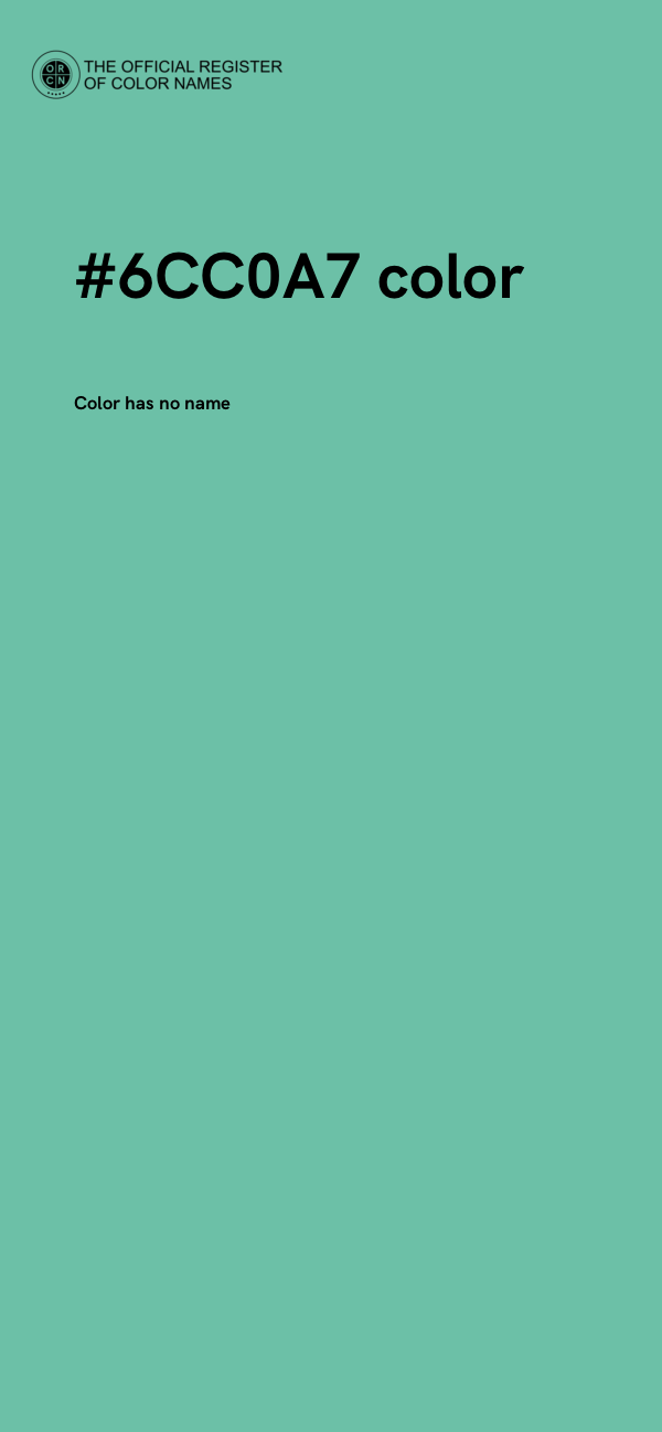 #6CC0A7 color image