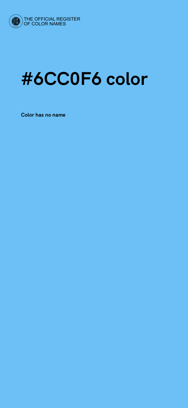 #6CC0F6 color image