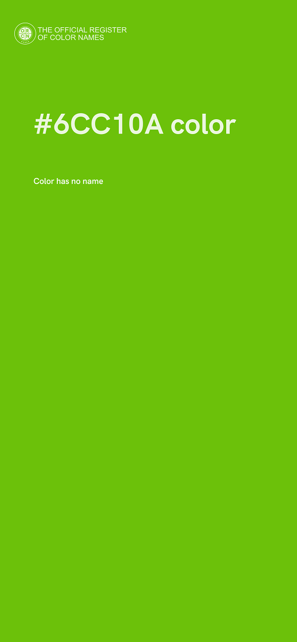 #6CC10A color image