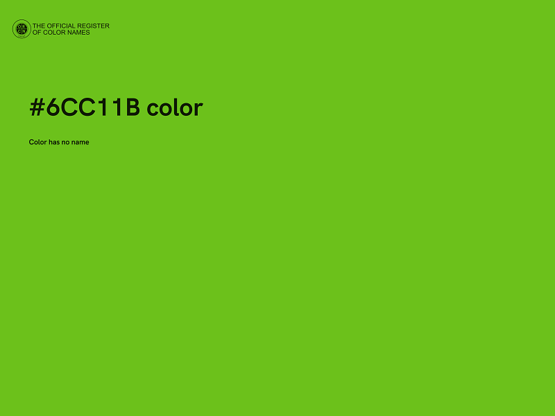 #6CC11B color image