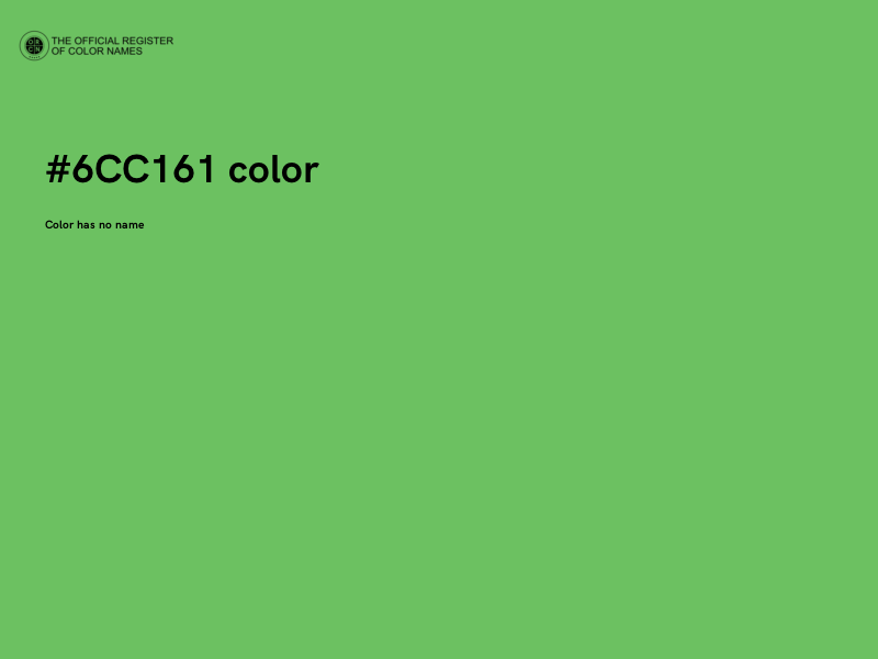 #6CC161 color image