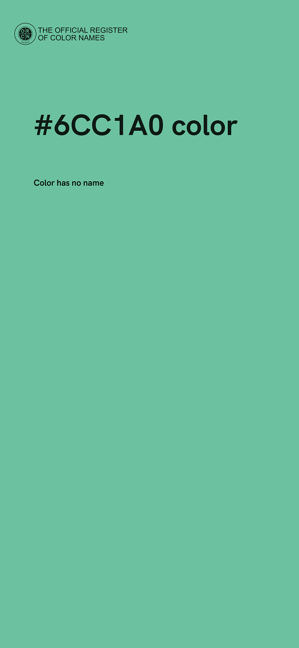 #6CC1A0 color image