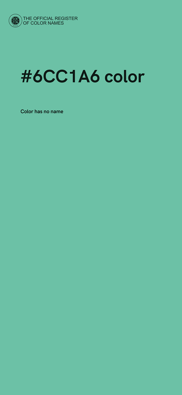 #6CC1A6 color image