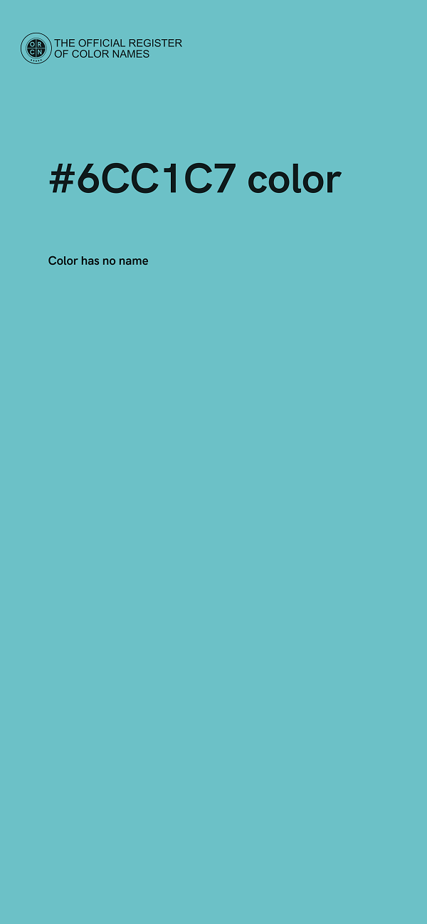 #6CC1C7 color image