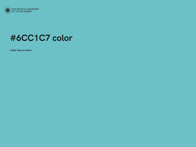 #6CC1C7 color image