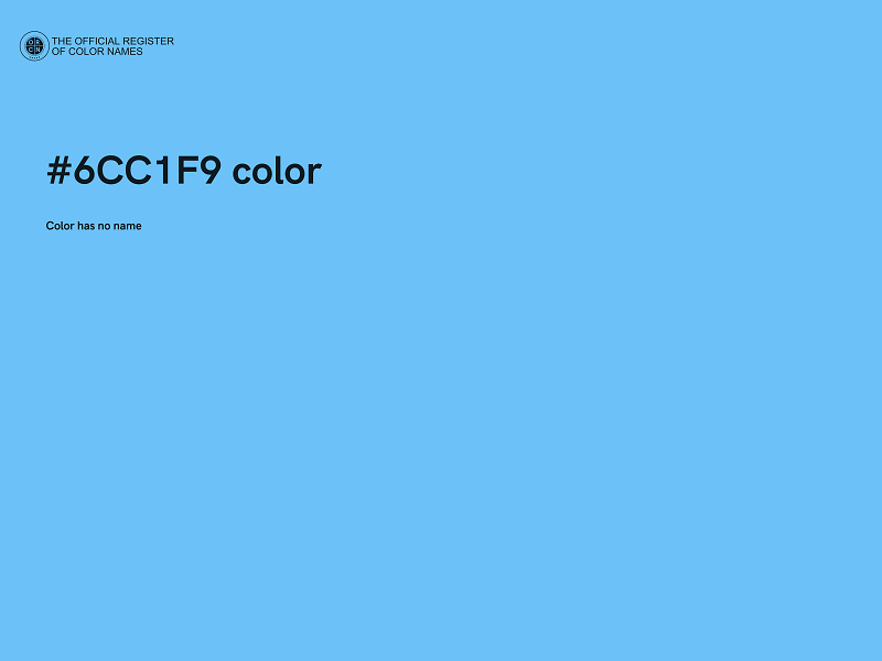 #6CC1F9 color image