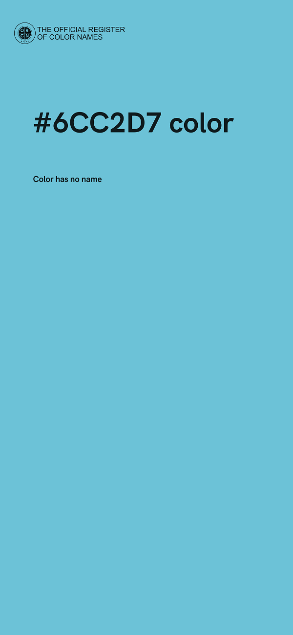 #6CC2D7 color image