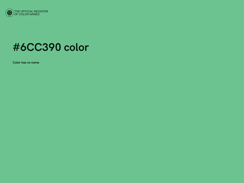 #6CC390 color image