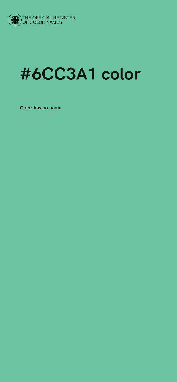 #6CC3A1 color image
