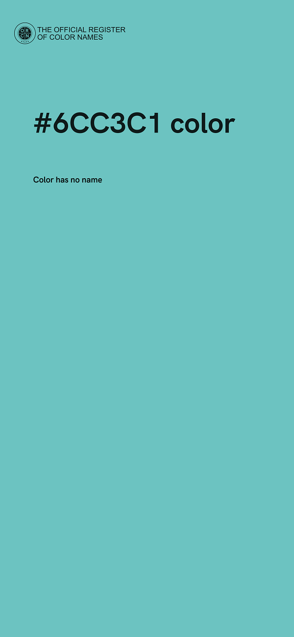 #6CC3C1 color image