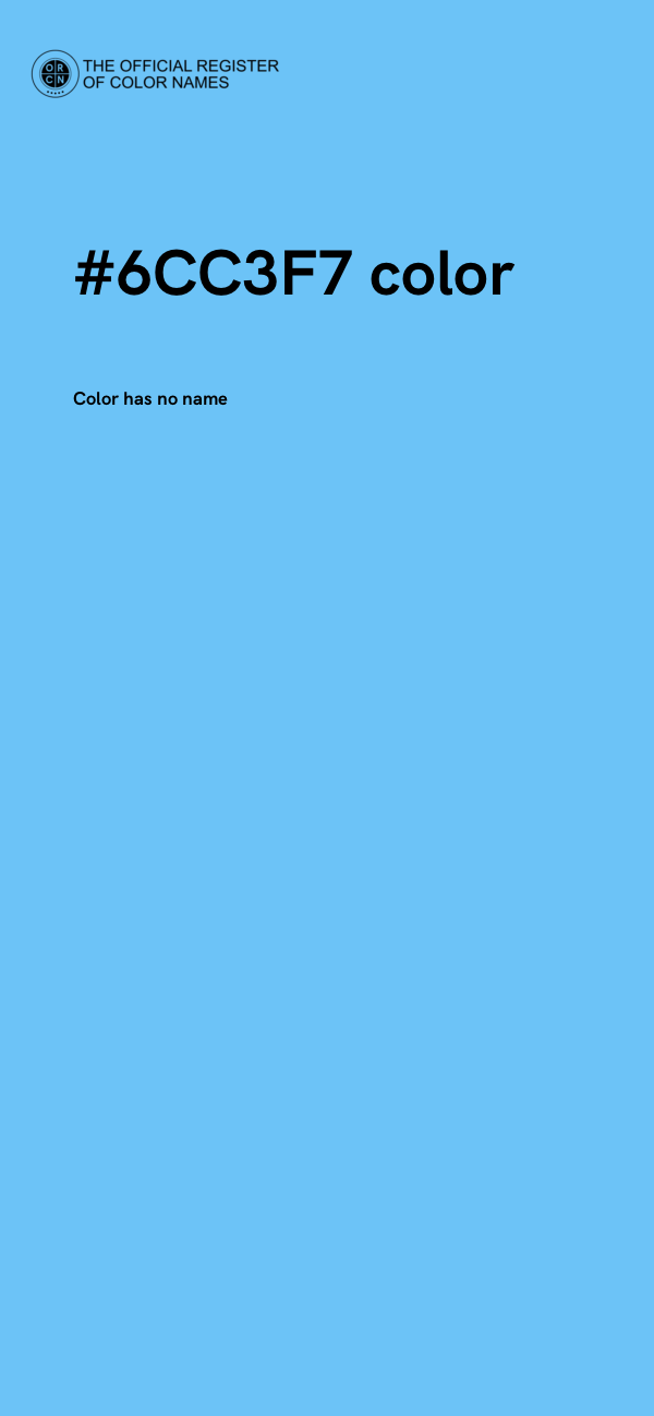 #6CC3F7 color image