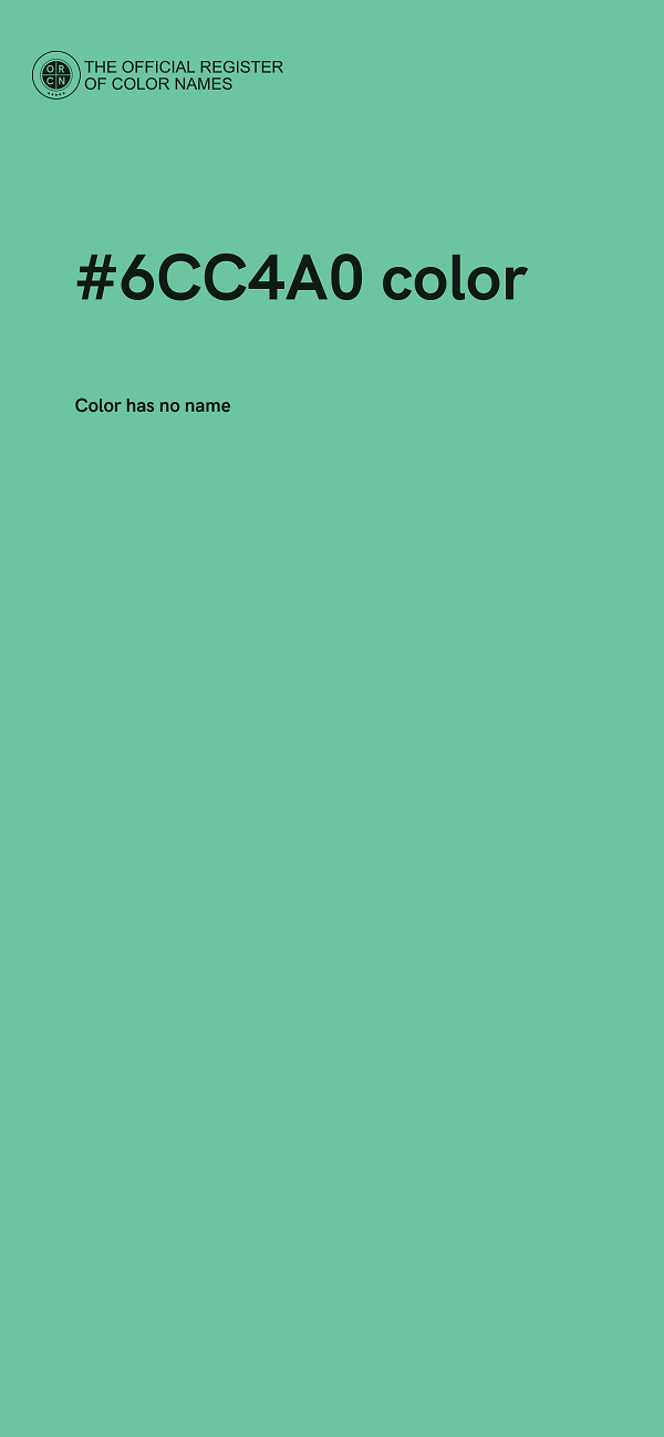 #6CC4A0 color image
