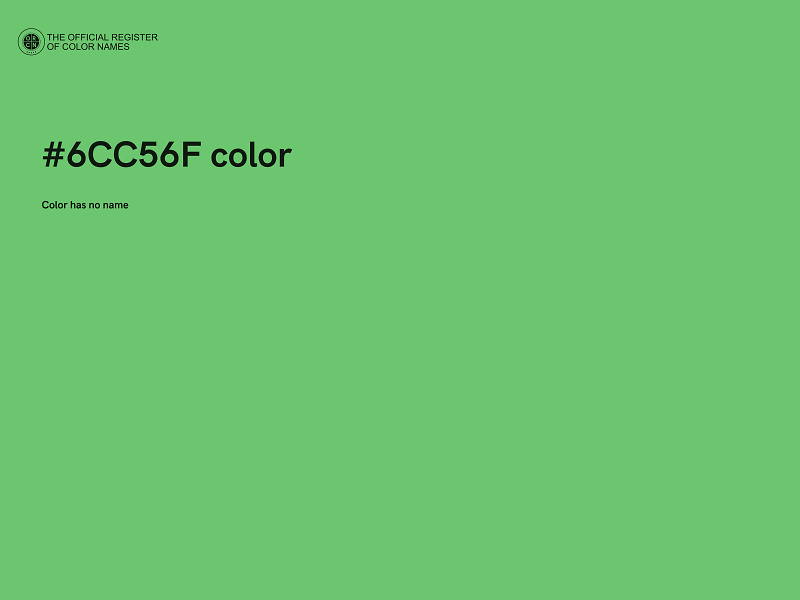 #6CC56F color image