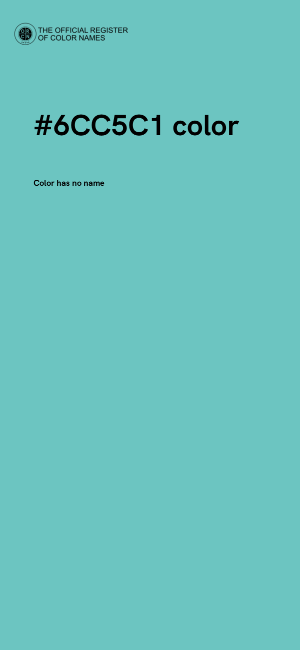 #6CC5C1 color image
