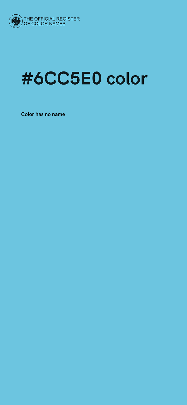 #6CC5E0 color image