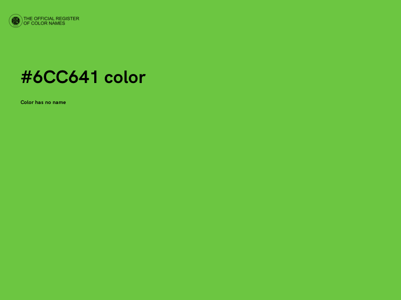 #6CC641 color image