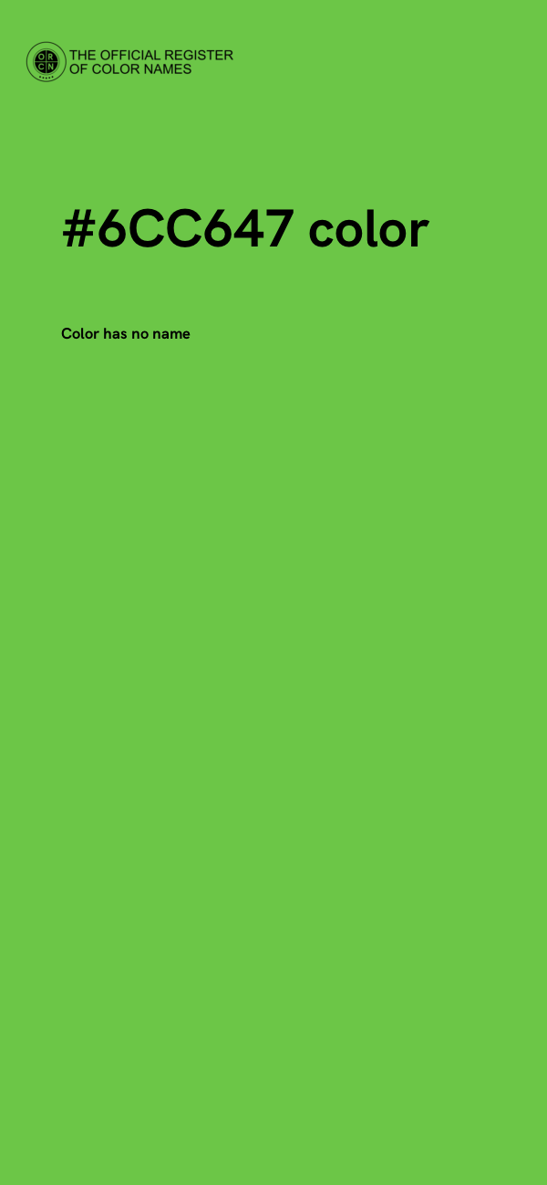 #6CC647 color image