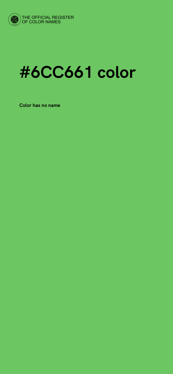 #6CC661 color image