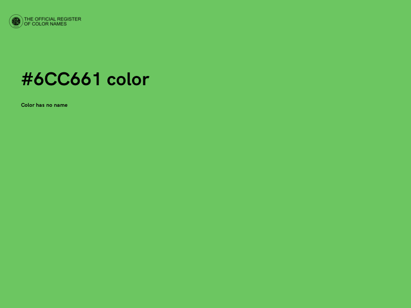 #6CC661 color image