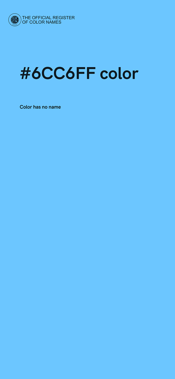 #6CC6FF color image