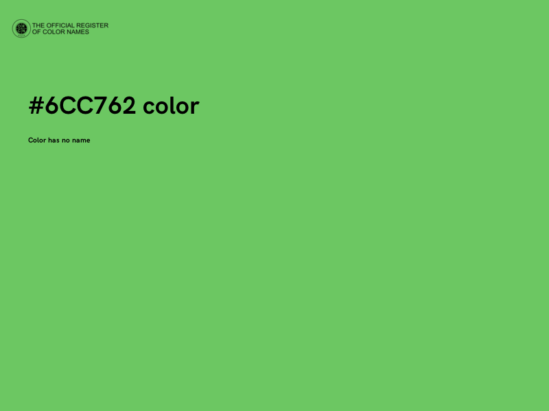 #6CC762 color image