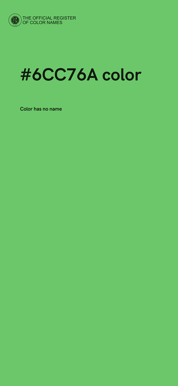 #6CC76A color image